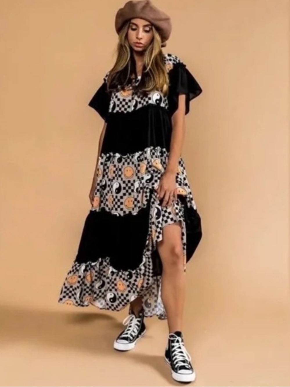 Dressed in Lala Sunshine Girl Midi Dress in Groovy Girl Size XL - Picture 5 of 9
